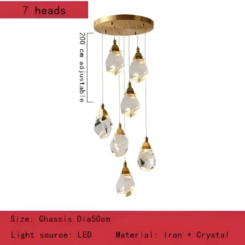 DecorBites™ Crystal Chandelier Pendant Lights for Elegant Home Decor