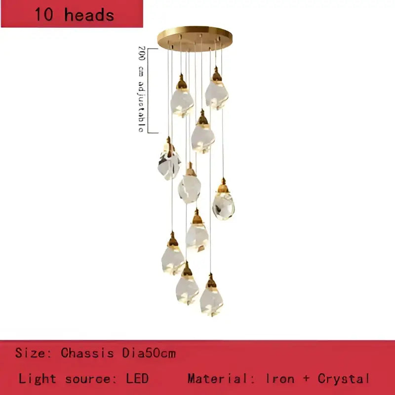 DecorBites™ Crystal Chandelier Pendant Lights for Elegant Home Decor