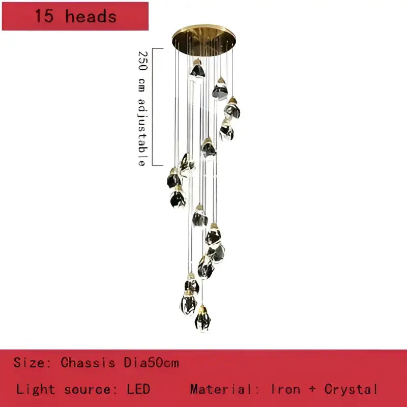 DecorBites™ Crystal Chandelier Pendant Lights for Elegant Home Decor