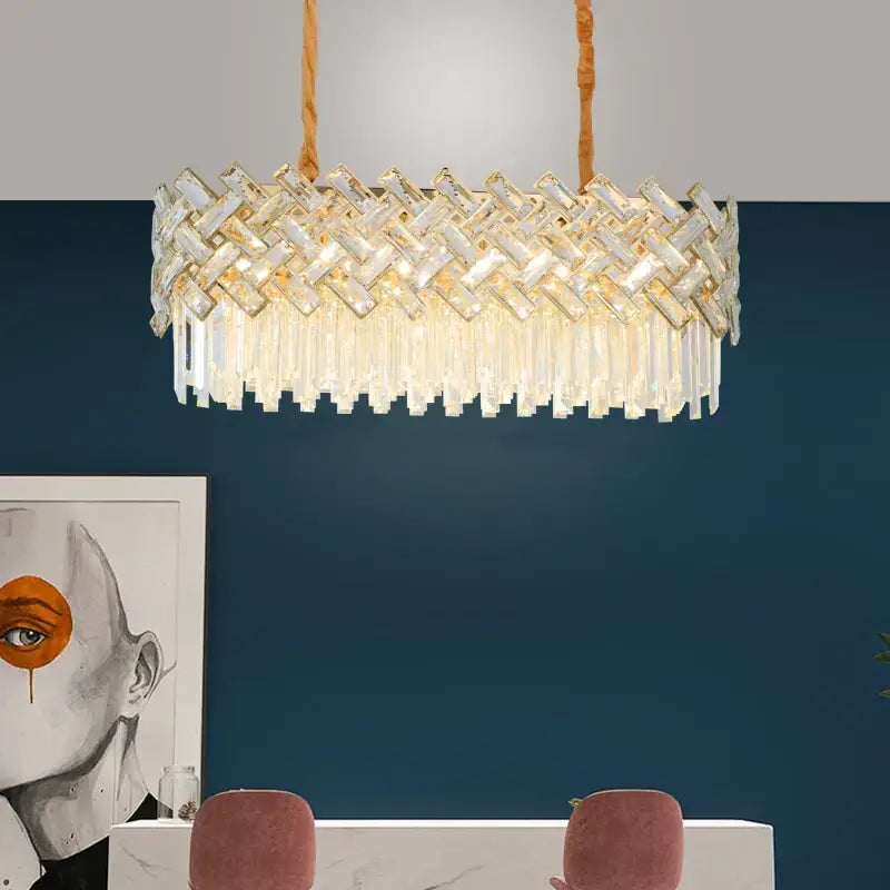 DecorBites™ Crystal Chandelier Pendant Lights, Modern Luxury Ceiling Lamp for Home Decoration