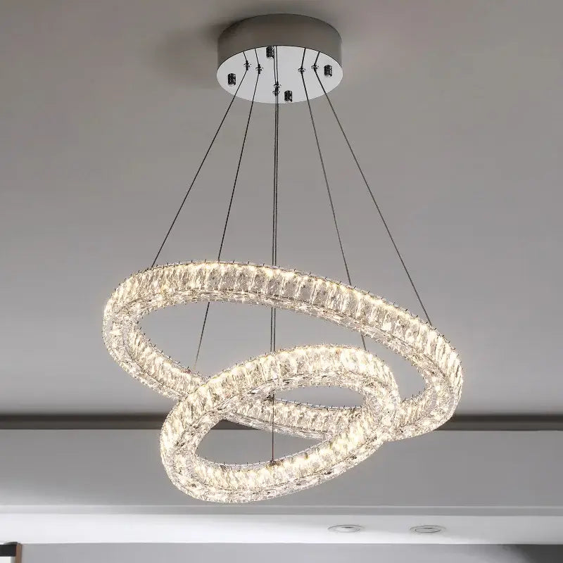 DecorBites™ Crystal Chandelier Ring - Elegant Light Luxury for Living Room, Dining Room & Bedroom