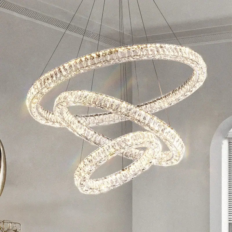 DecorBites™ Crystal Chandelier Ring - Elegant Light Luxury for Living Room, Dining Room & Bedroom