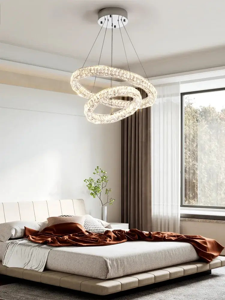 DecorBites™ Crystal Chandelier Ring - Elegant Light Luxury for Living Room, Dining Room & Bedroom