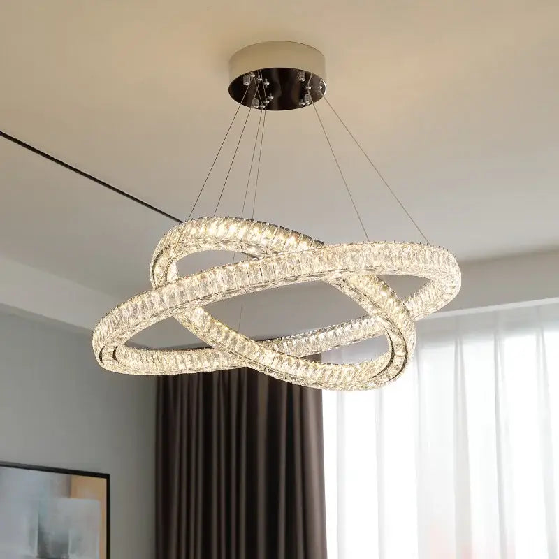DecorBites™ Crystal Chandelier Ring - Elegant Light Luxury for Living Room, Dining Room & Bedroom