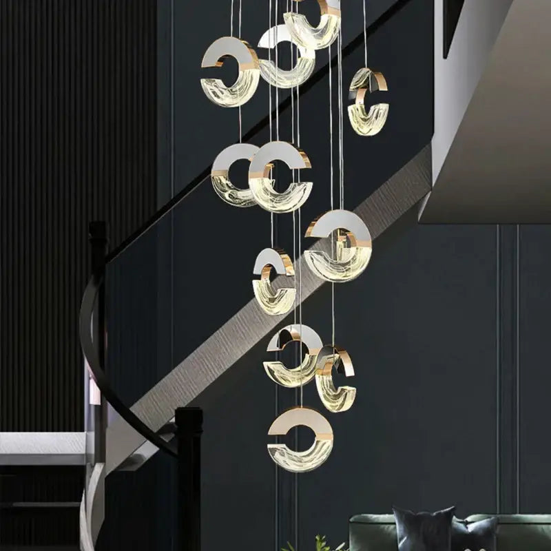 DecorBites™ Crystal Chandelier Ring Lamp for Various Spaces