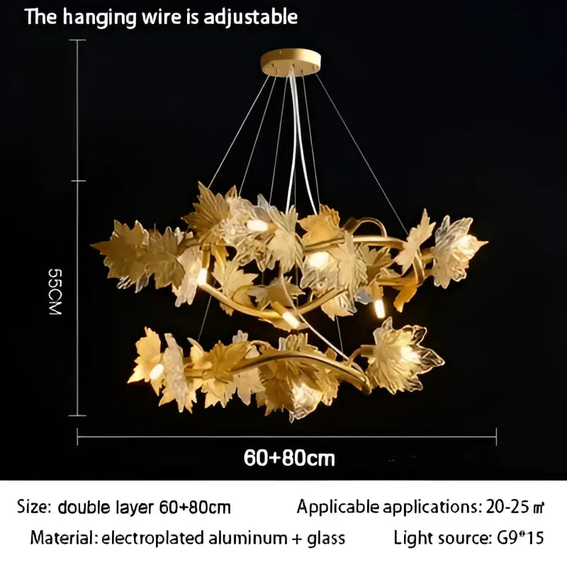DecorBites™ Crystal Chandelier Rustic Pendant Lighting Modern French Country Decor