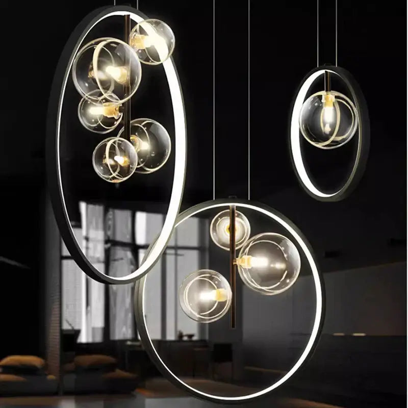 DecorBites™ Crystal Chandelier Stair Pendant Lamp Living Room Interior Lighting