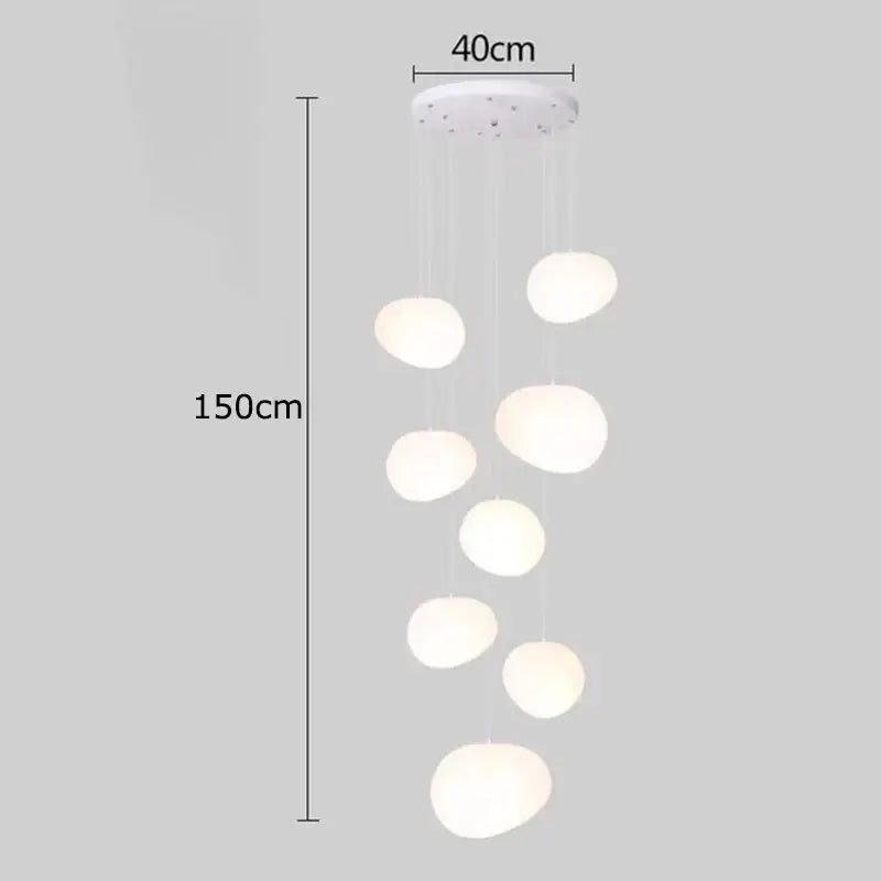 DecorBites™ Crystal Chandelier Stair Pendant Lamp Living Room Interior Lighting