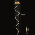 DecorBites™ Crystal Chandelier Stair Pendant Lamp Living Room Interior Lighting