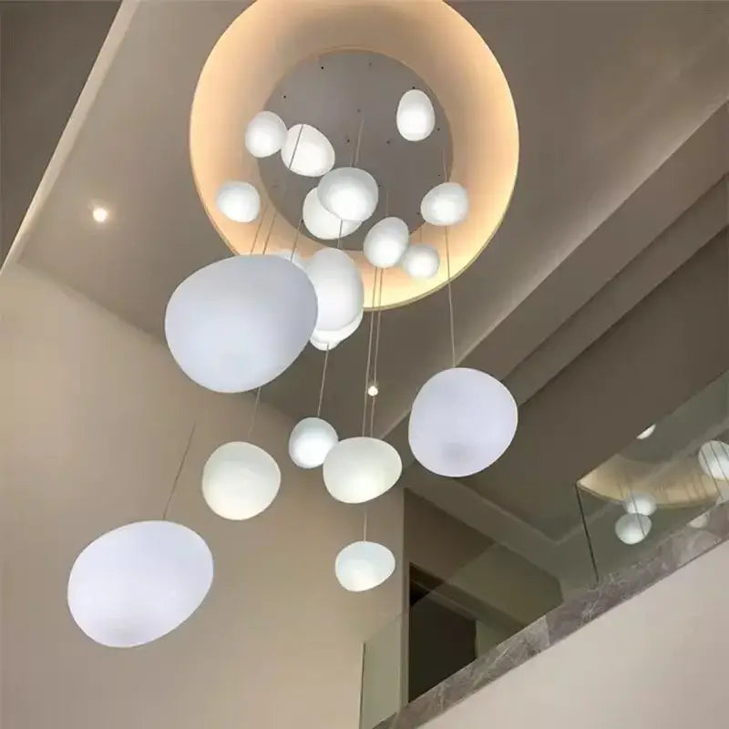 DecorBites™ Crystal Chandelier Stair Pendant Lamp Living Room Interior Lighting