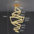 DecorBites™ Crystal Chandelier Stair Pendant Lamp Living Room Pendant Lights Interior Lighting