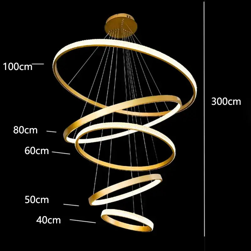 DecorBites™ Crystal Chandelier Stair Pendant Lamp Living Room Pendant Lights Interior Lighting