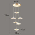 DecorBites™ Crystal Chandelier Stair Pendant Lamp Living Room Pendant Lights Interior Lighting