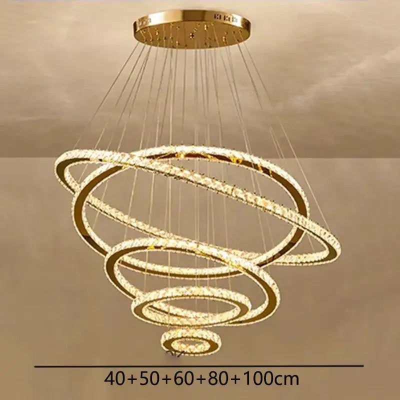 DecorBites™ ثريا كريستالية، مصباح متدلي للسلالم، أضواء متدلية لغرفة المعيشة، إضاءة داخلية