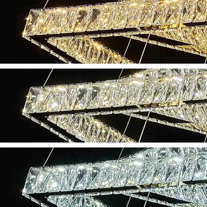 DecorBites™ Crystal Chandelier Stair Pendant Lamp Living Room Pendant Lights Interior Lighting