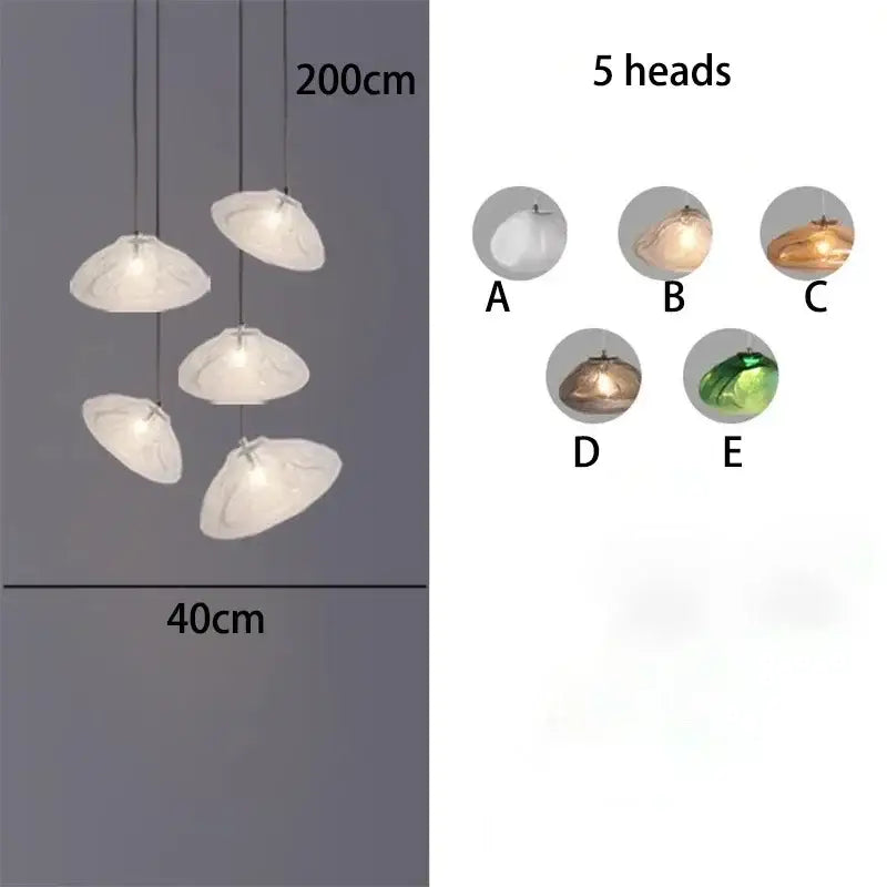 DecorBites™ Crystal Chandelier Stair Pendant Lamp | Modern Living Room Lighting Fixture