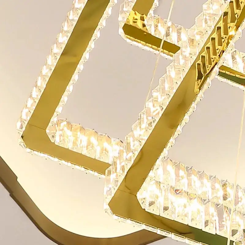 DecorBites™ Crystal Chandelier Stair Pendant Light for Modern Home Decoration & Interior Lighting