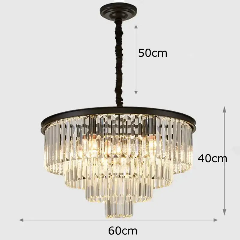 DecorBites™ Crystal Chandelier Stair Pendant Light Interior Lighting for Modern Home Decor