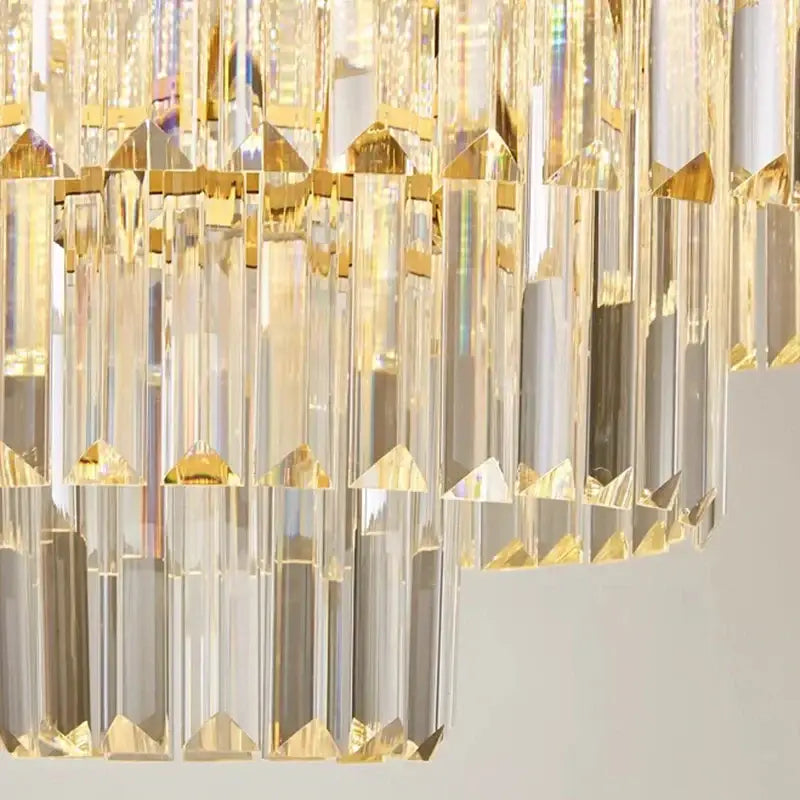 DecorBites™ Crystal Chandelier Stair Pendant Light Interior Lighting for Modern Home Decor