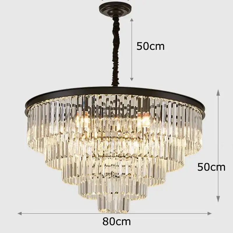 DecorBites™ Crystal Chandelier Stair Pendant Light Interior Lighting for Modern Home Decor