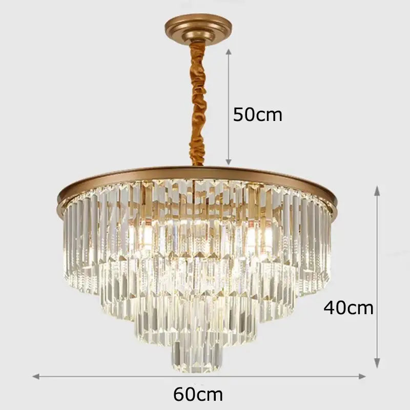 DecorBites™ Crystal Chandelier Stair Pendant Light Interior Lighting for Modern Home Decor