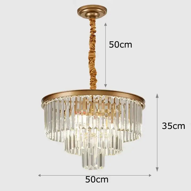 DecorBites™ Crystal Chandelier Stair Pendant Light Interior Lighting for Modern Home Decor