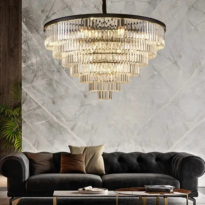 DecorBites™ Crystal Chandelier Stair Pendant Light Interior Lighting for Modern Home Decor