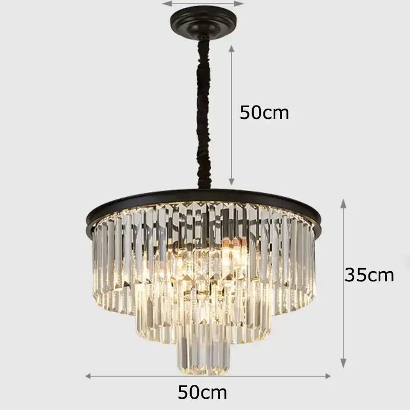 DecorBites™ Crystal Chandelier Stair Pendant Light Interior Lighting for Modern Home Decor