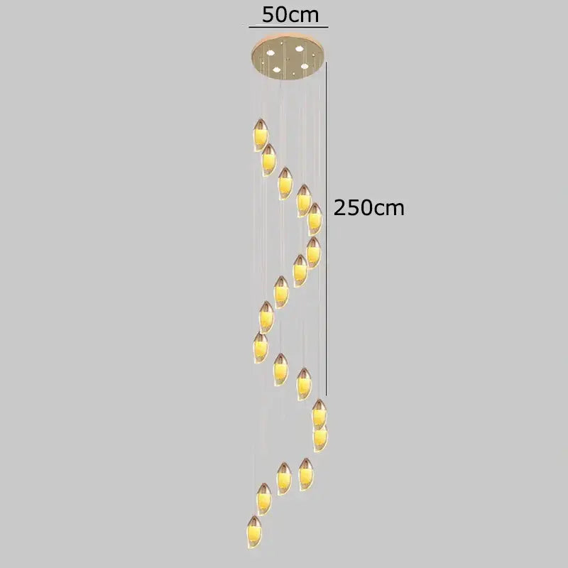DecorBites™ Crystal Chandelier, Stair Pendant Light, Living Room Lighting