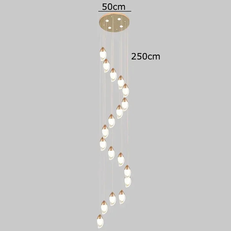 DecorBites™ Crystal Chandelier, Stair Pendant Light, Living Room Lighting