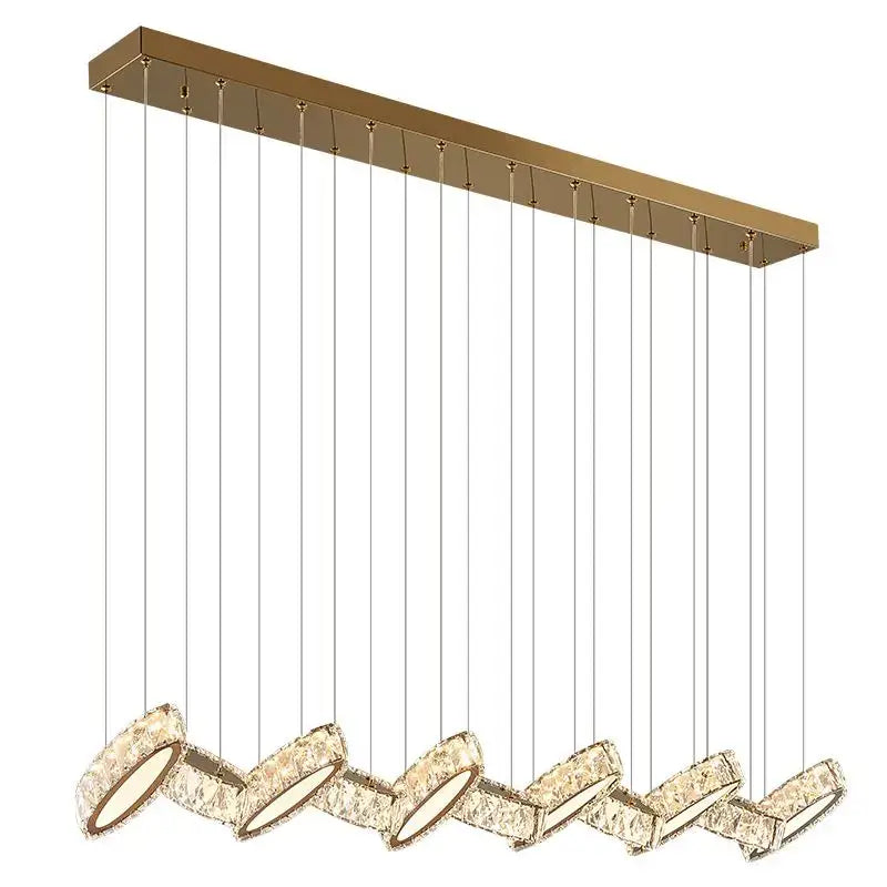 DecorBites™ Crystal Chandelier Stair Pendant Light Living Room Interior Lighting