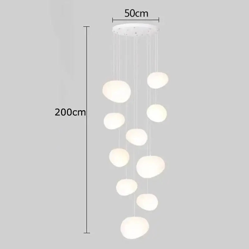DecorBites™ Crystal Chandelier Stair Pendant Light Modern Living Room Interior Lighting