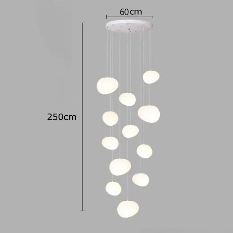 DecorBites™ Crystal Chandelier Stair Pendant Light Modern Living Room Interior Lighting