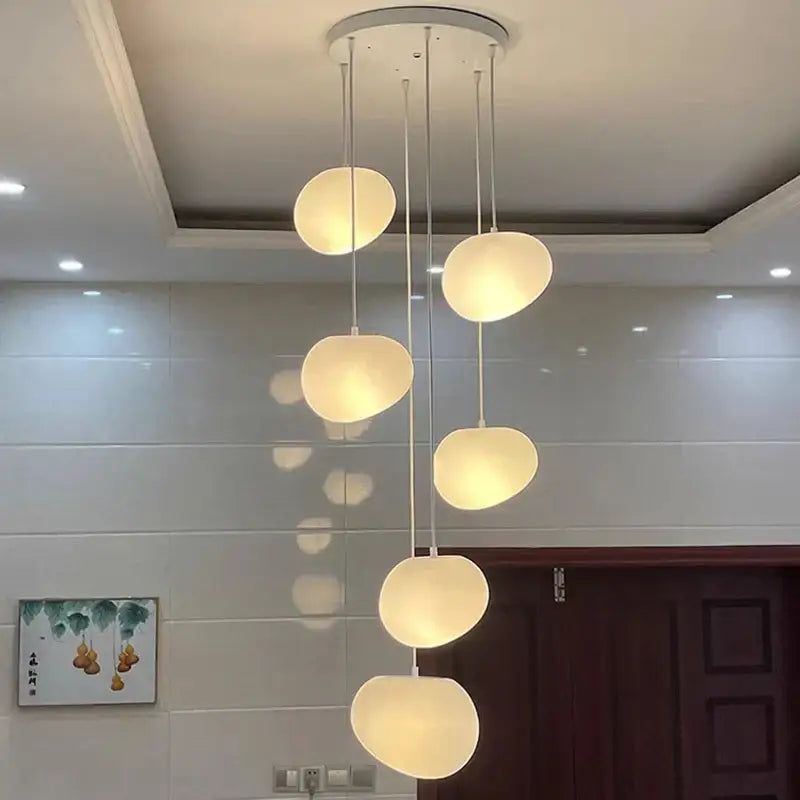 DecorBites™ Crystal Chandelier Stair Pendant Light Modern Living Room Interior Lighting