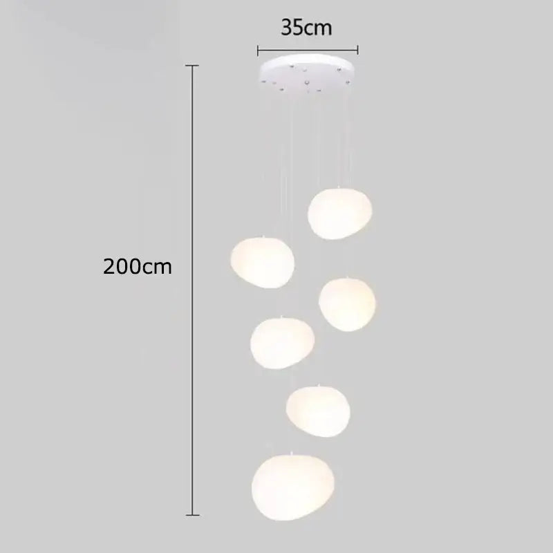 DecorBites™ Crystal Chandelier Stair Pendant Light Modern Living Room Interior Lighting