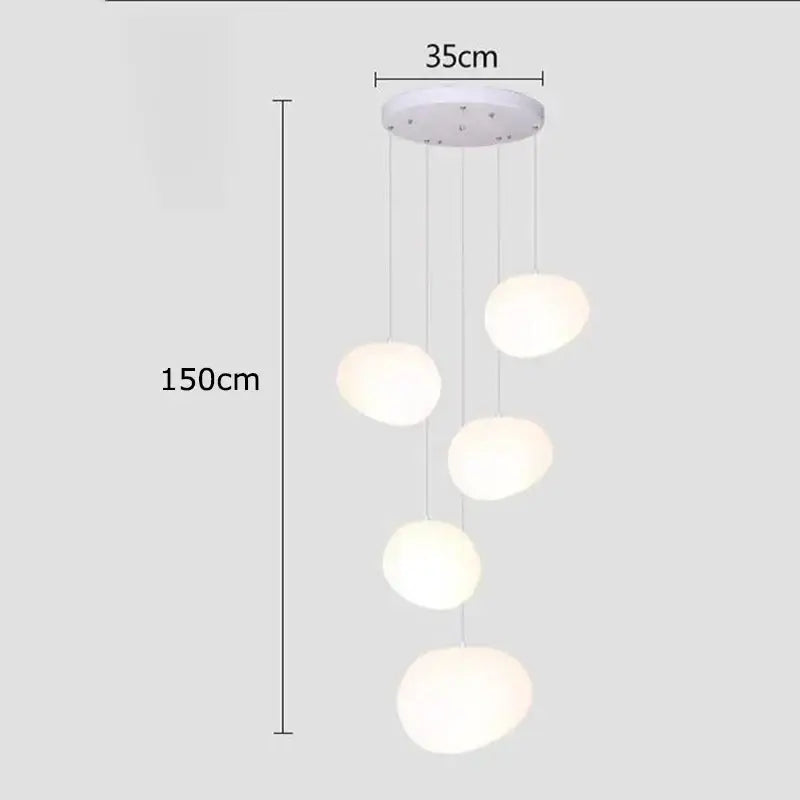 DecorBites™ Crystal Chandelier Stair Pendant Light Modern Living Room Interior Lighting