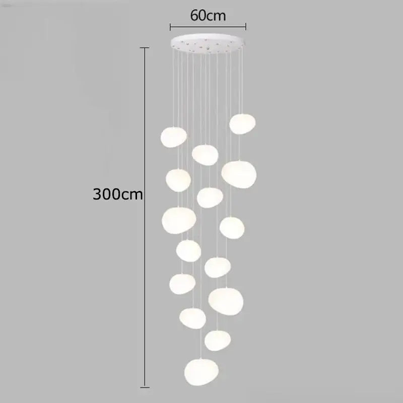 DecorBites™ Crystal Chandelier Stair Pendant Light Modern Living Room Interior Lighting
