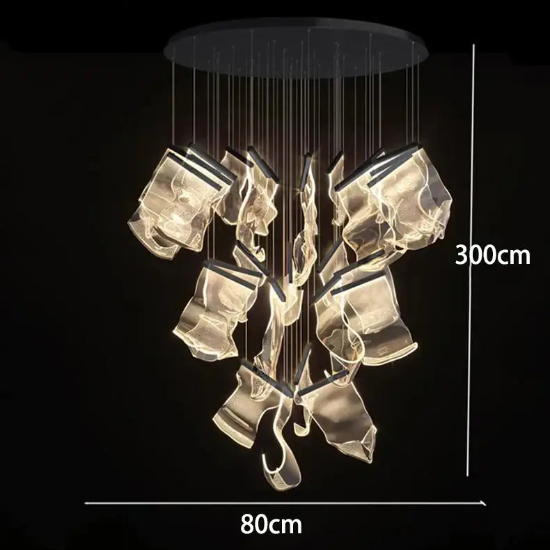 DecorBites™ Crystal Chandelier Stair Pendant Living Room Lighting Modern Interior Pendant Lights