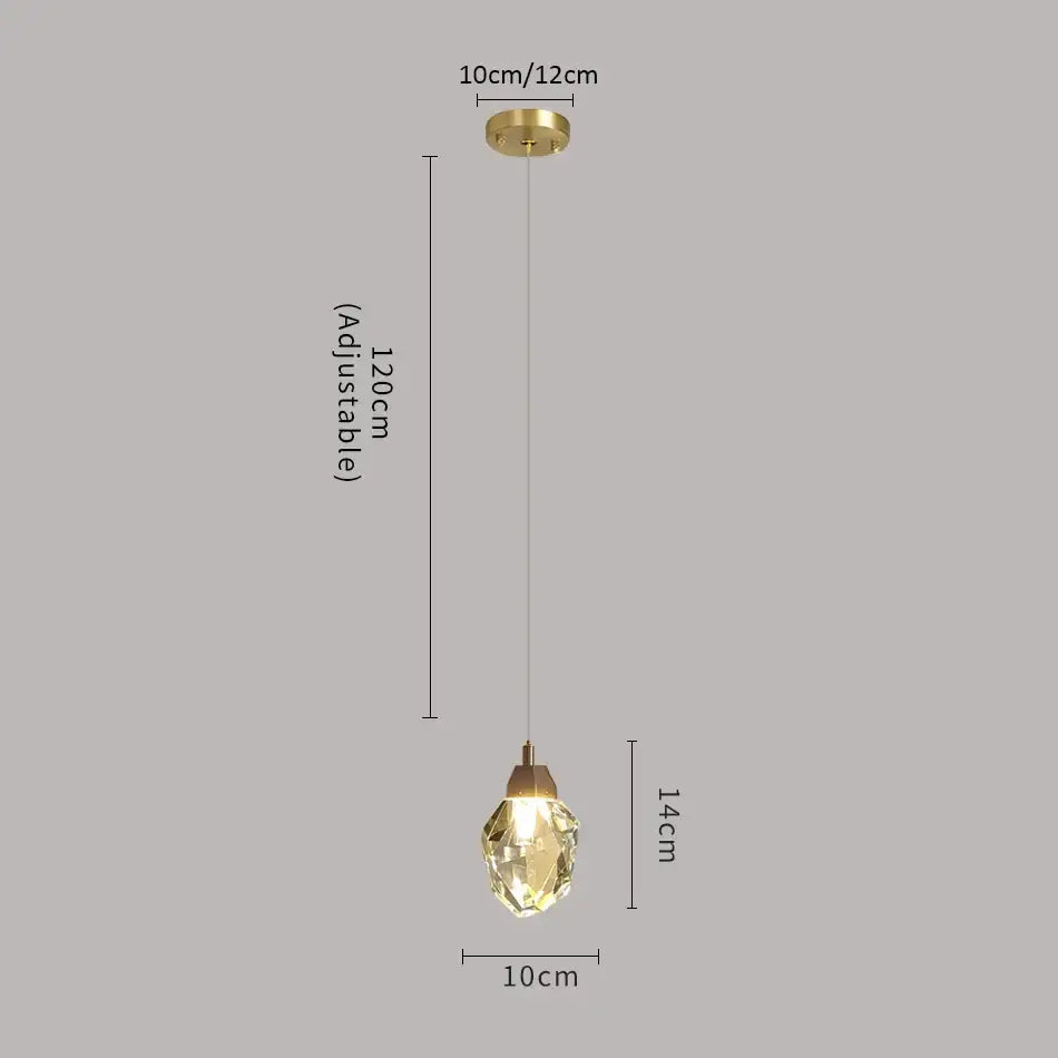 DecorBites™ Crystal Chandelier Staircase Pendant Lamp LED Lighting Fixture for Living Room