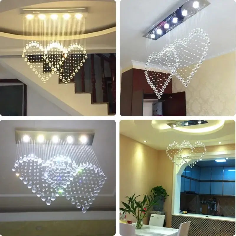 DecorBites™ Crystal Chandelier Table Lamp Set - Modern Minimalist Girl Bedroom & Dining Room