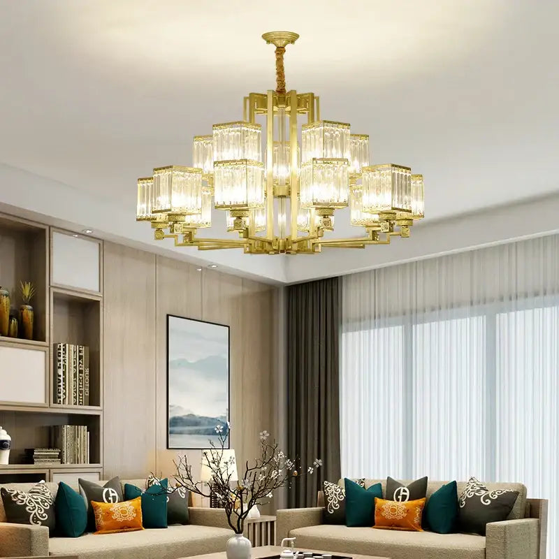 DecorBites™ ثريا كريستال لإضاءة غرفة معيشة الفيلا