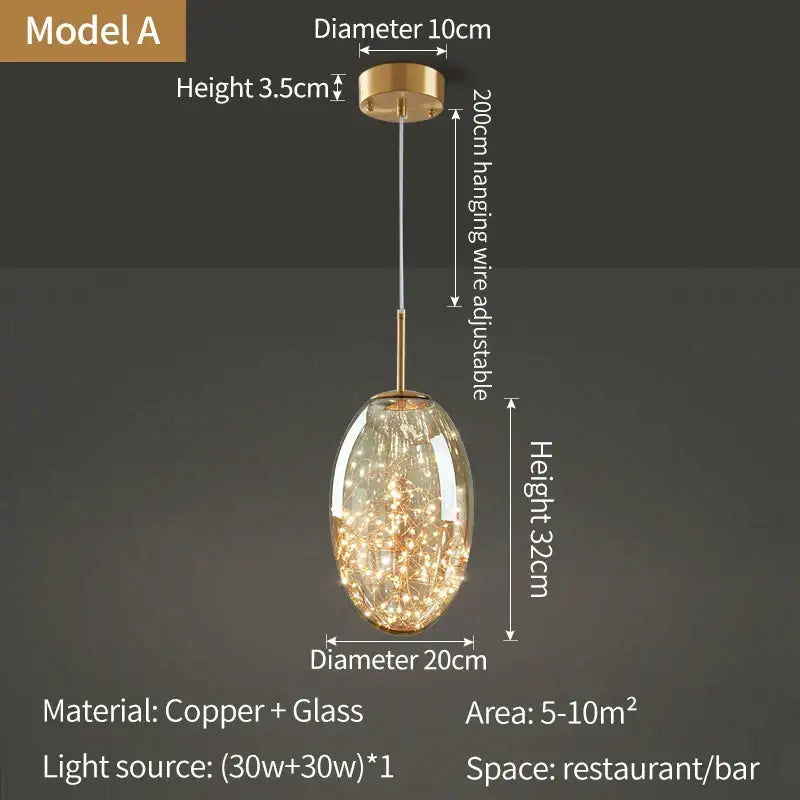 DecorBites™ Crystal Chandelier with LED Light for Modern Kitchen Decor
