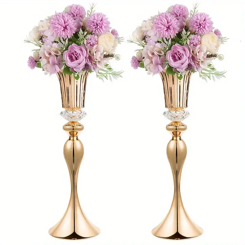 DecorBites™ Crystal Flower Stand Set, 22" Tall Metal Vases