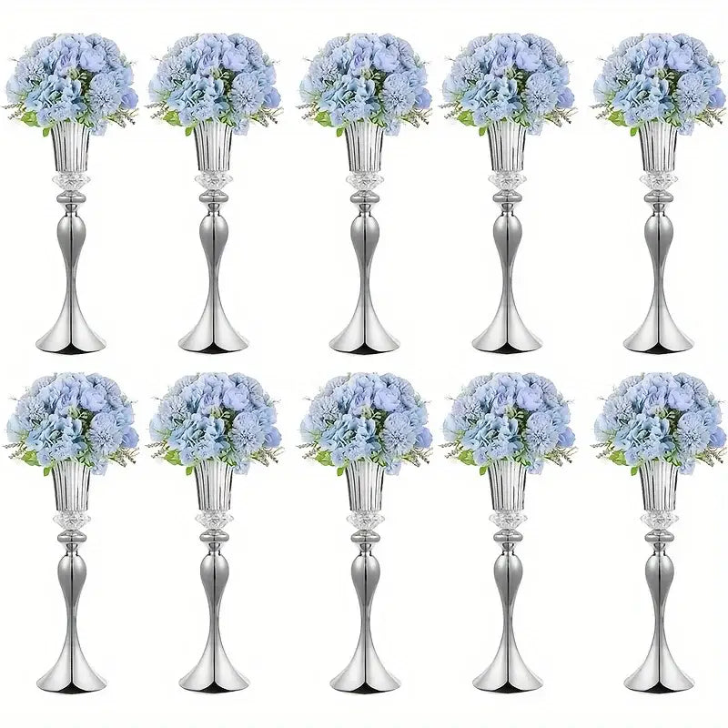 DecorBites™ Crystal Flower Stand Set, 22" Tall Metal Vases
