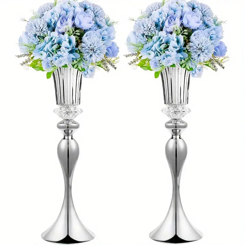 DecorBites™ Crystal Flower Stand Set, 22" Tall Metal Vases