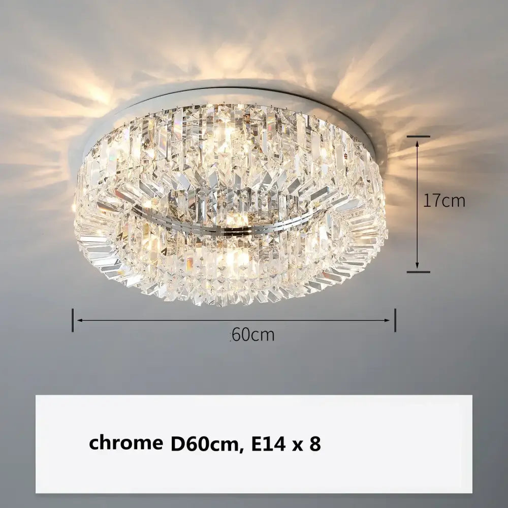 DecorBites™ Crystal LED Chandelier Ceiling Light - Gold