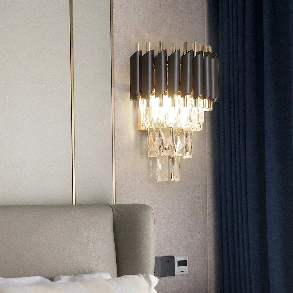DecorBites™ Crystal LED Wall Sconces: Elegant Lighting for Bedroom, Corridor, Stairs