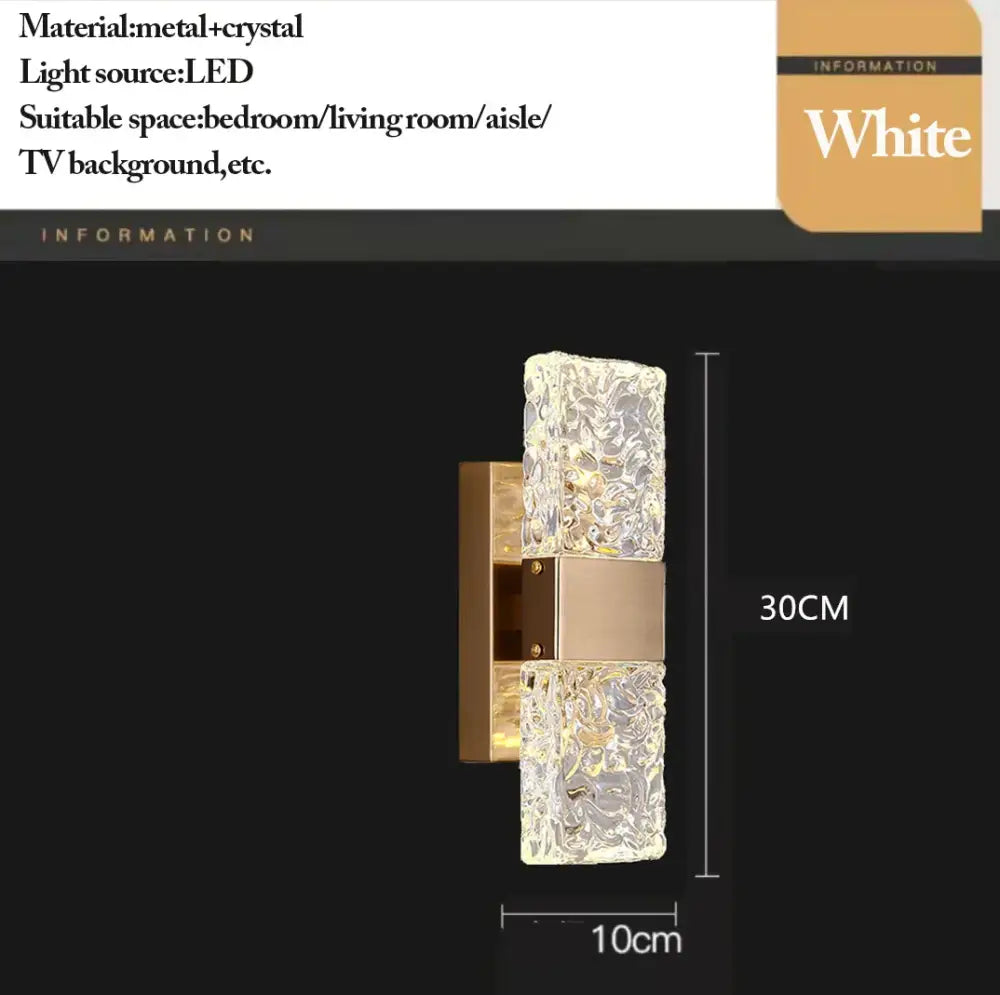DecorBites™ Crystal LED Wall Sconces | Modern Corrugated Design for Living Room, Bedroom, Aisle