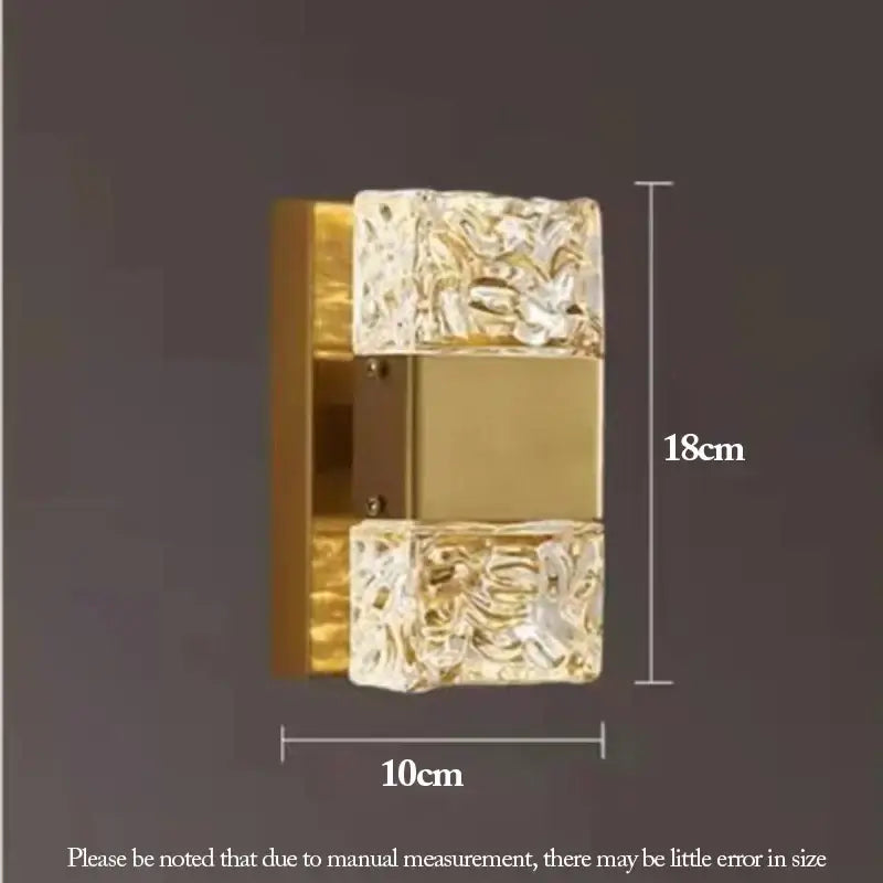 DecorBites™ Crystal LED Wall Sconces | Modern Corrugated Design for Living Room, Bedroom, Aisle