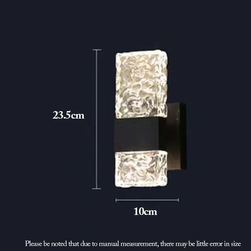 DecorBites™ Crystal LED Wall Sconces | Modern Corrugated Design for Living Room, Bedroom, Aisle
